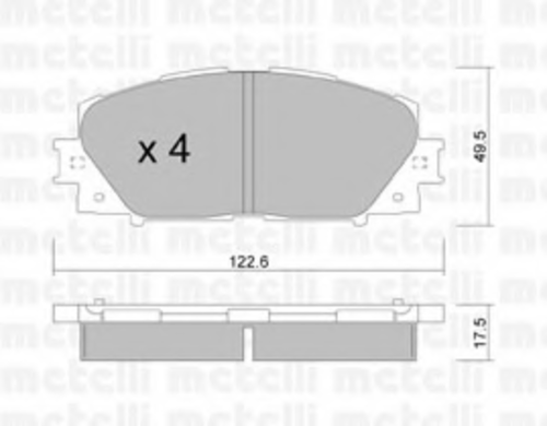Тормозные колодки METELLI 22-0745-0