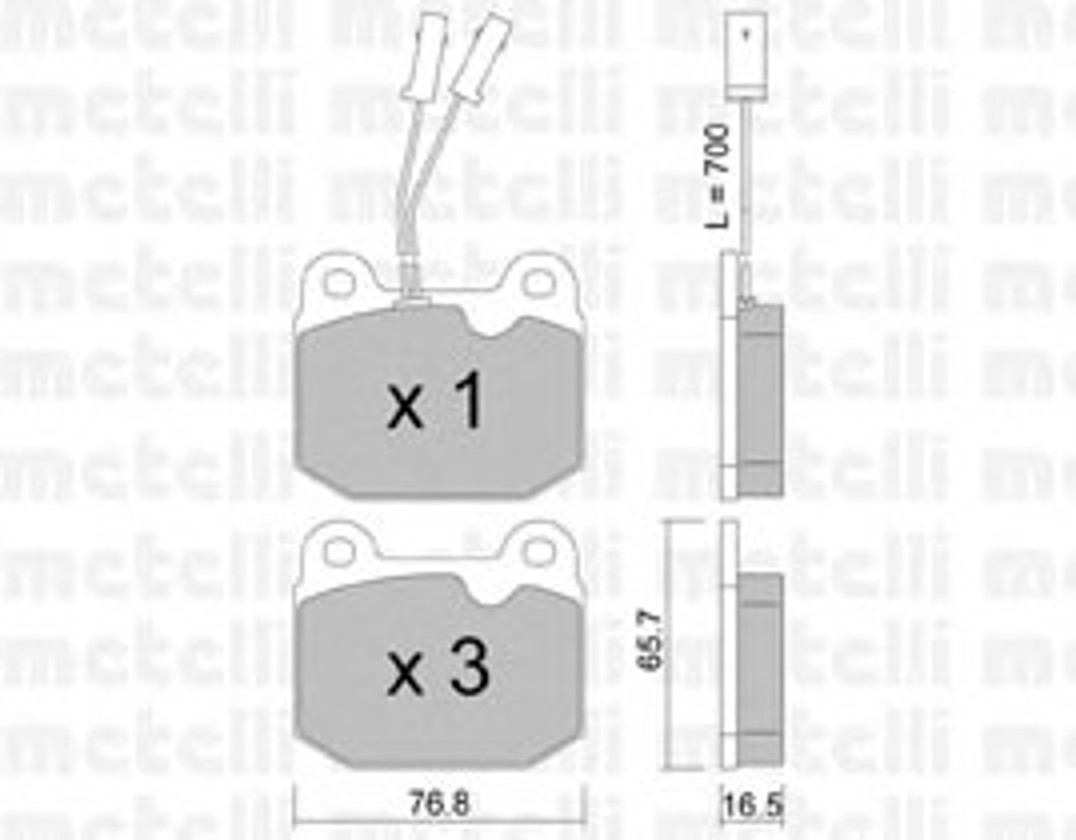 Колодки тормозные дисковые METELLI 22-0013-0