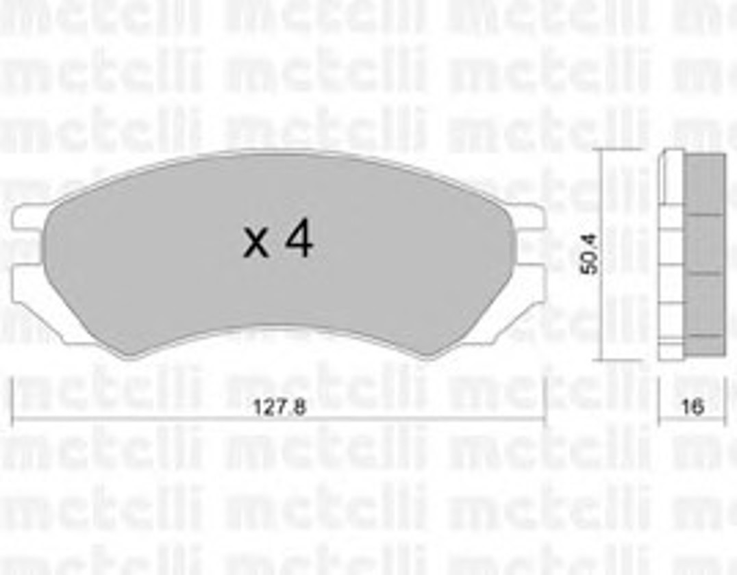 Колодки тормозные дисковые METELLI 22-0179-0