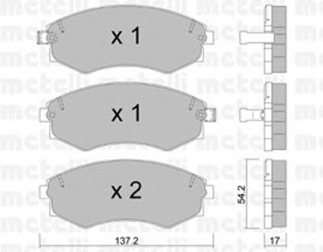 Колодки тормозные дисковые METELLI 22-0188-1