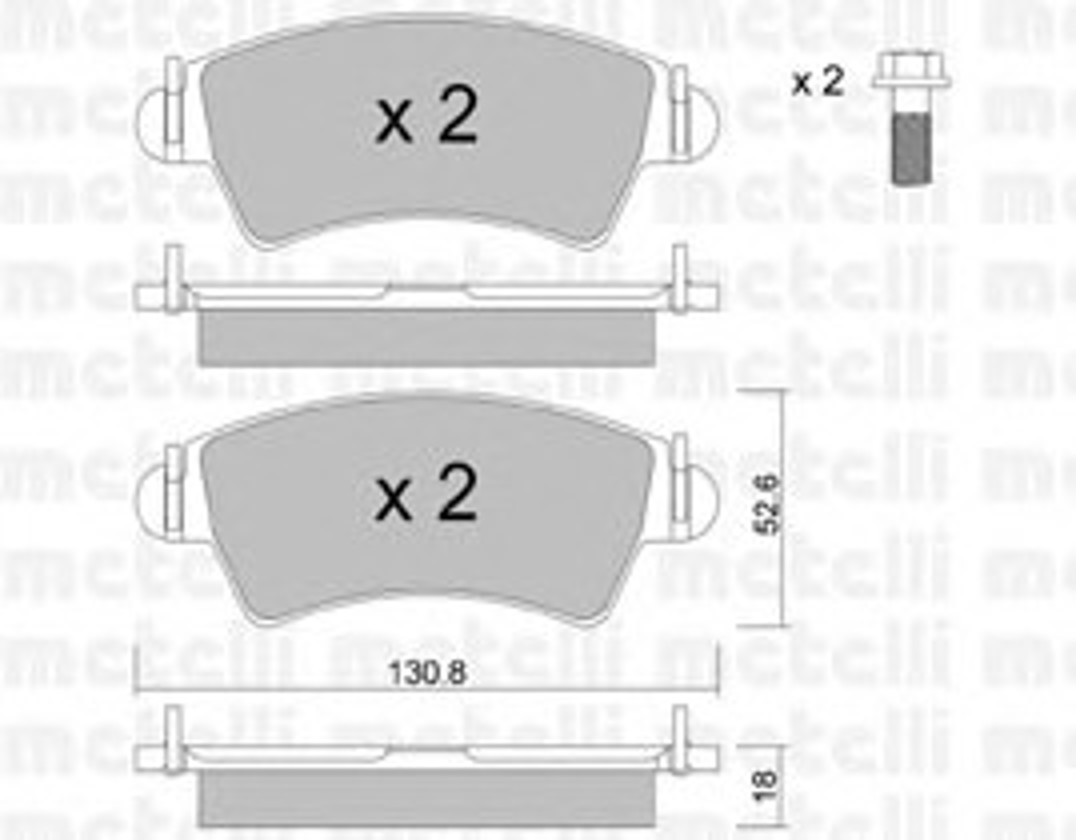 Колодки тормозные дисковые METELLI 22-0313-1