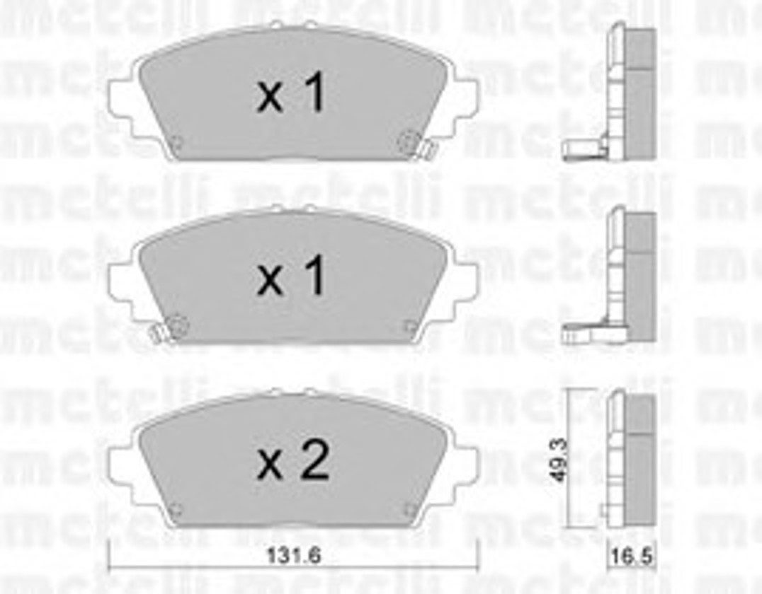 Колодки тормозные дисковые METELLI 22-0463-0