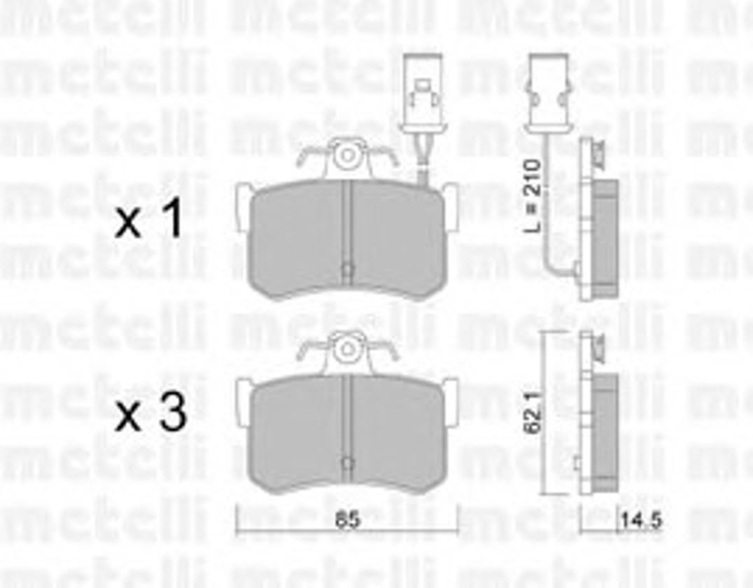 Колодки тормозные дисковые METELLI 22-0691-0