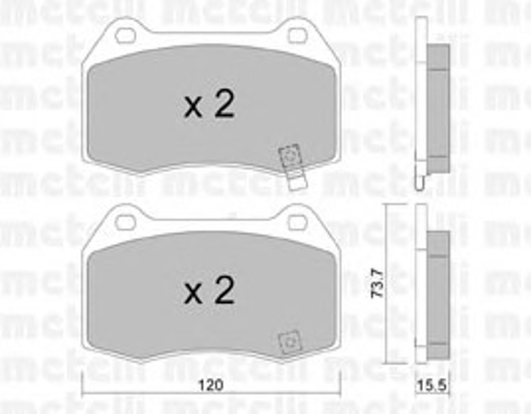 Колодки тормозные дисковые METELLI 22-0738-0