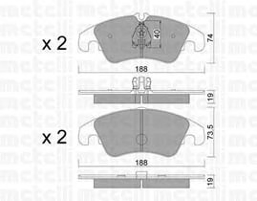 Колодки тормозные дисковые METELLI 22-0775-6