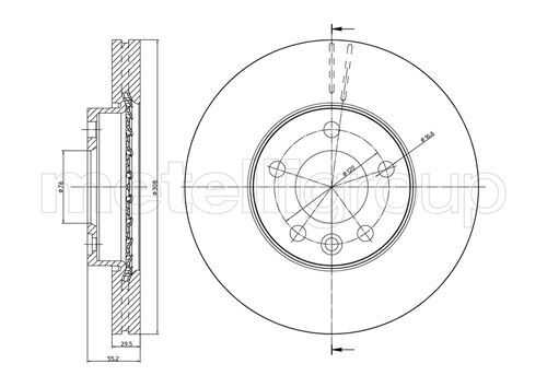 Тормозной диск METELLI 23-0773C