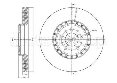 Тормозной диск METELLI 23-0974C
