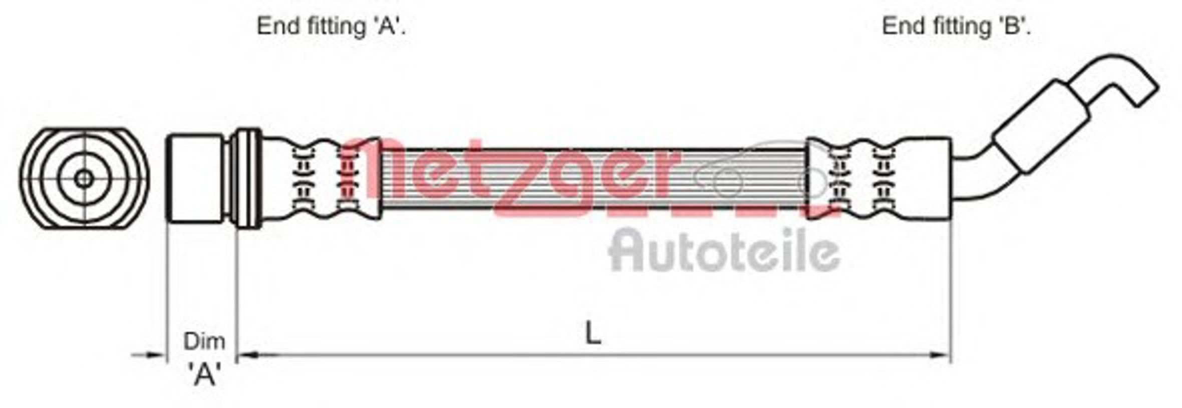 Шланг тормозной METZGER 4110027