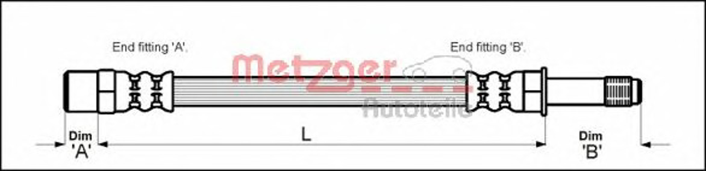 Шланг тормозной METZGER 4110048