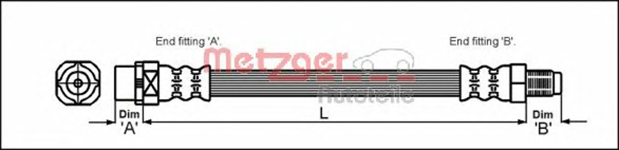 Шланг тормозной METZGER 4110054