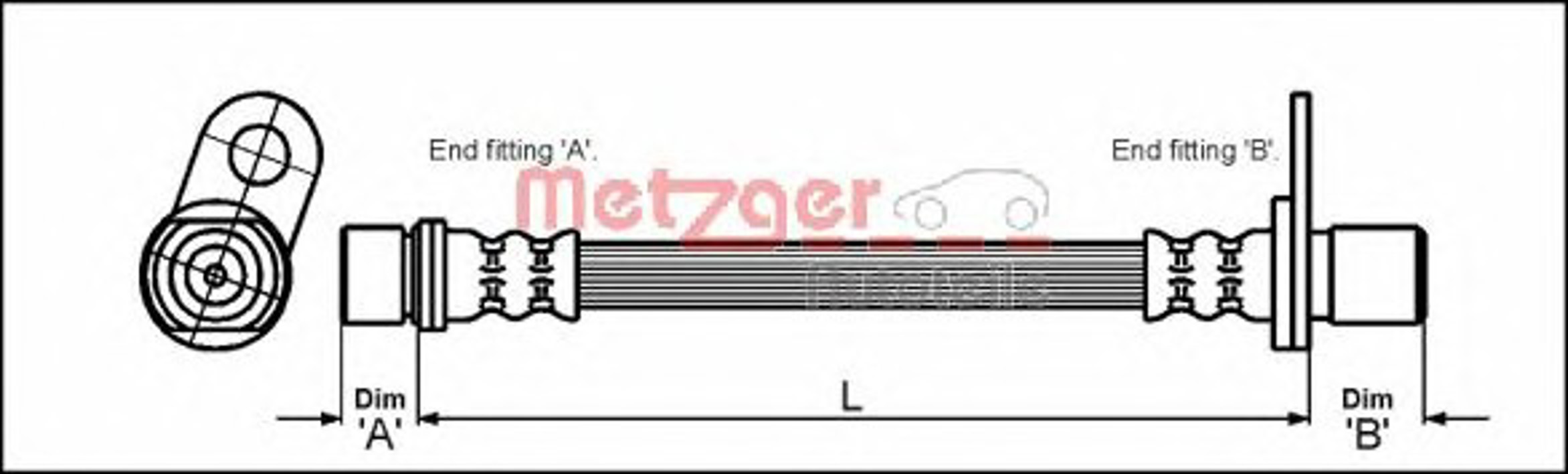 Шланг тормозной METZGER 4112183