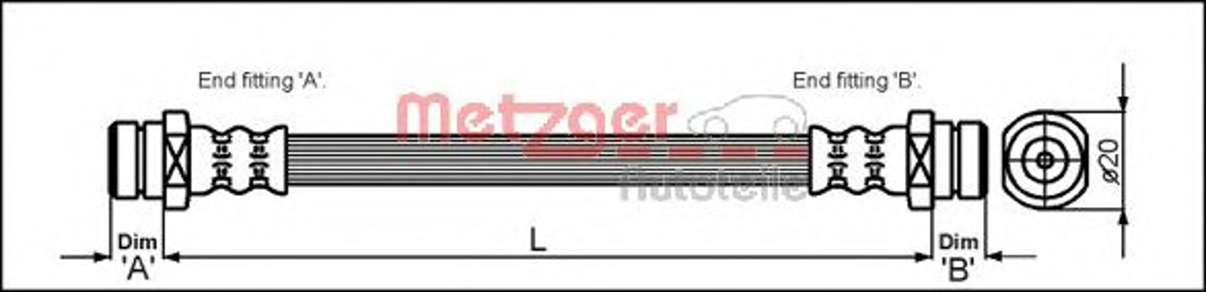 Шланг тормозной METZGER 4112258