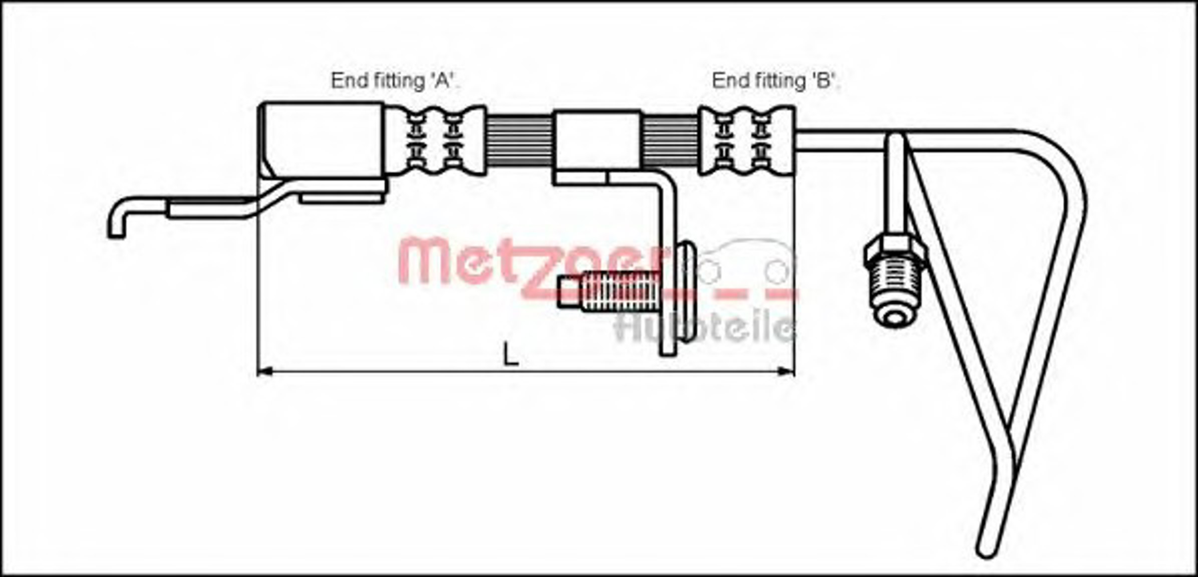 Шланг тормозной METZGER 4112511