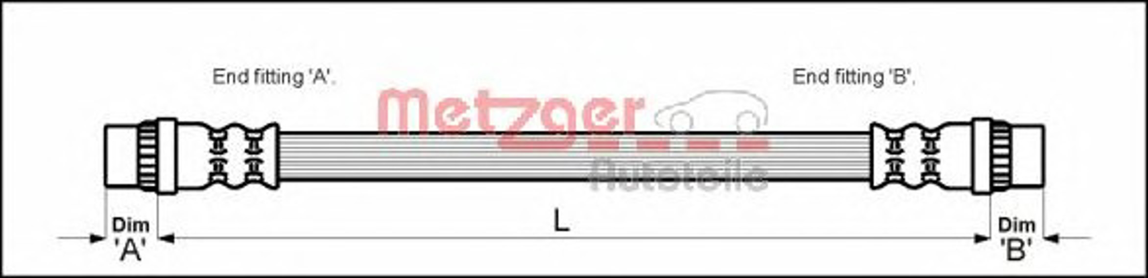 Шланг тормозной METZGER 4113285