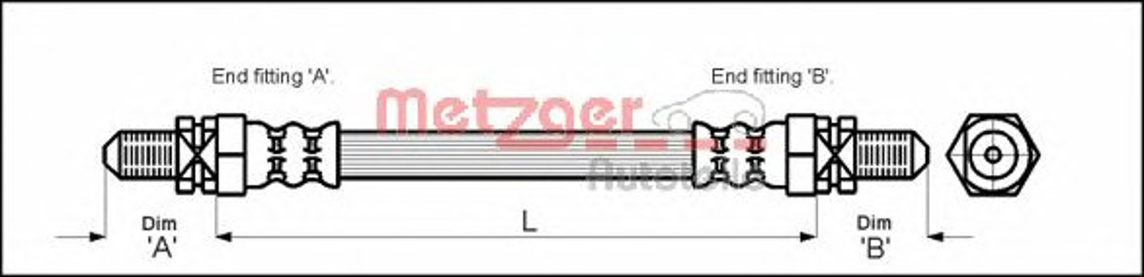 Шланг тормозной METZGER 4114701