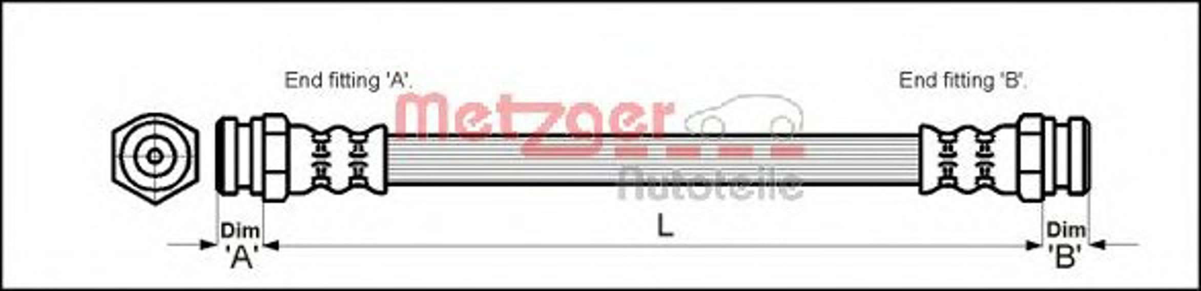 Шланг тормозной METZGER 4114729
