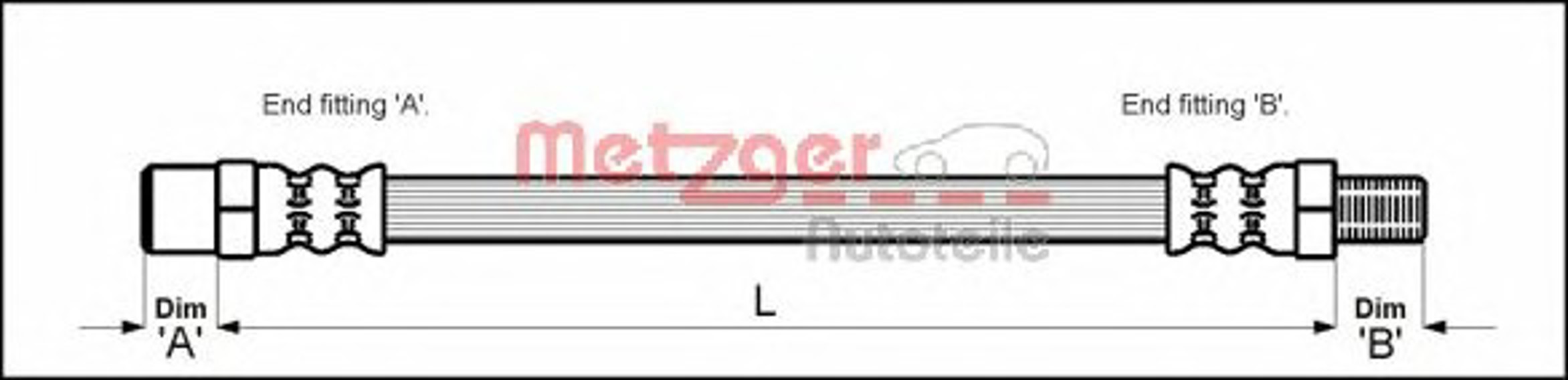 Шланг тормозной METZGER 4114795