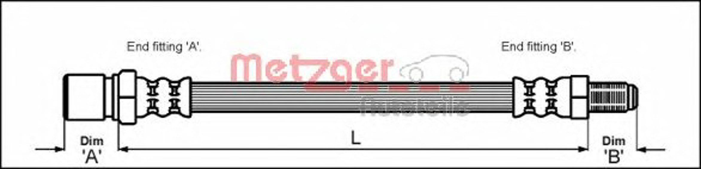 Шланг тормозной METZGER 4118405