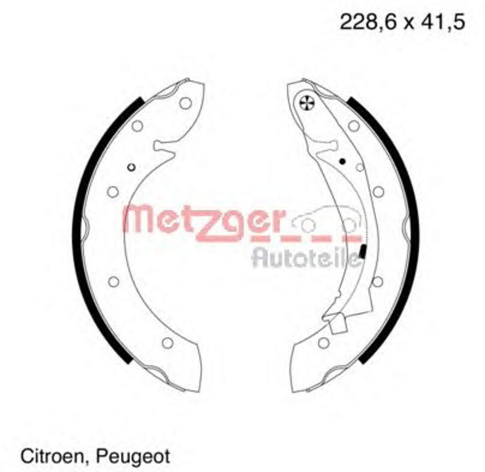 Комплект тормозных колодок METZGER MG 641