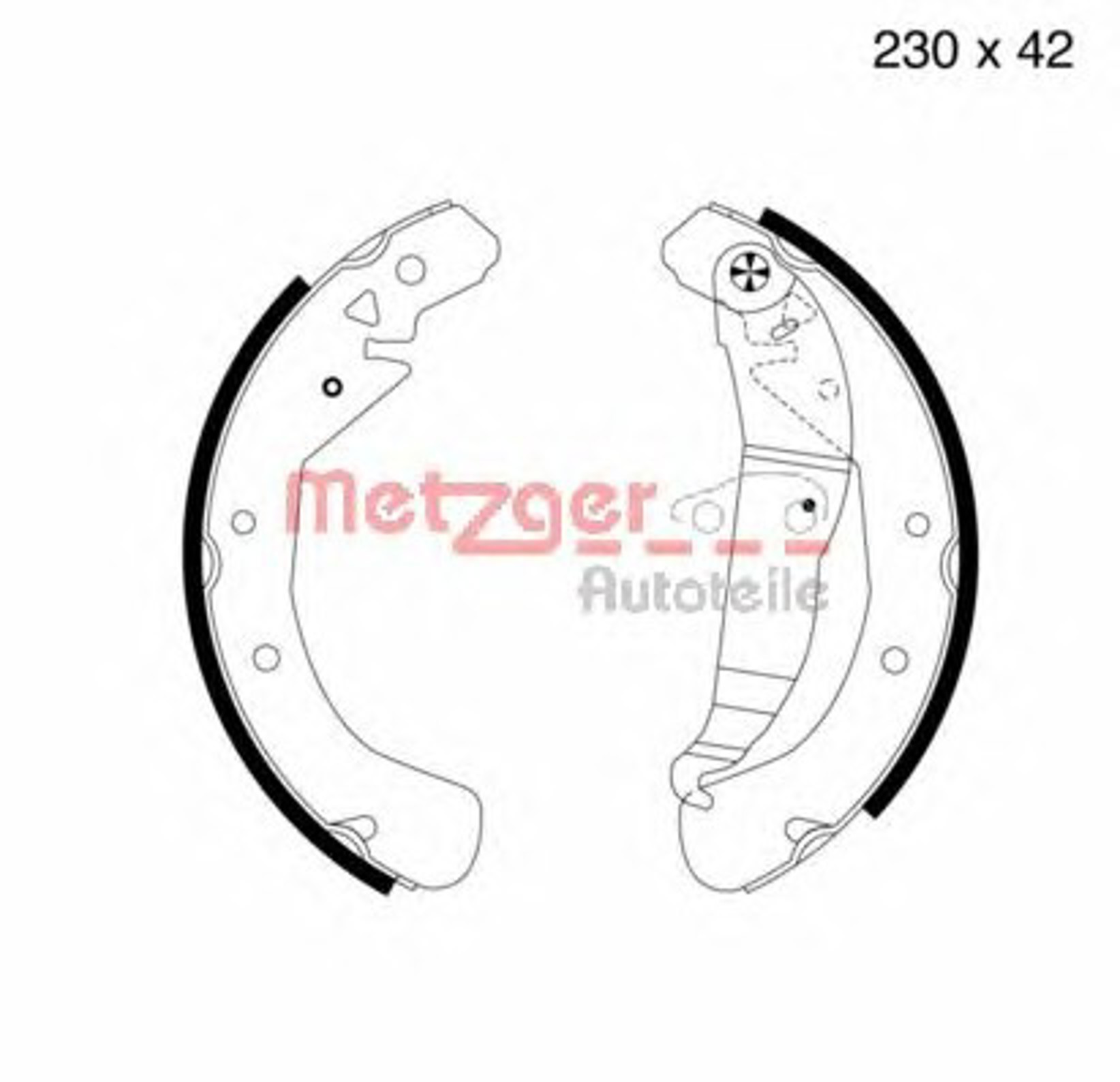 Комплект тормозных колодок METZGER MG 672