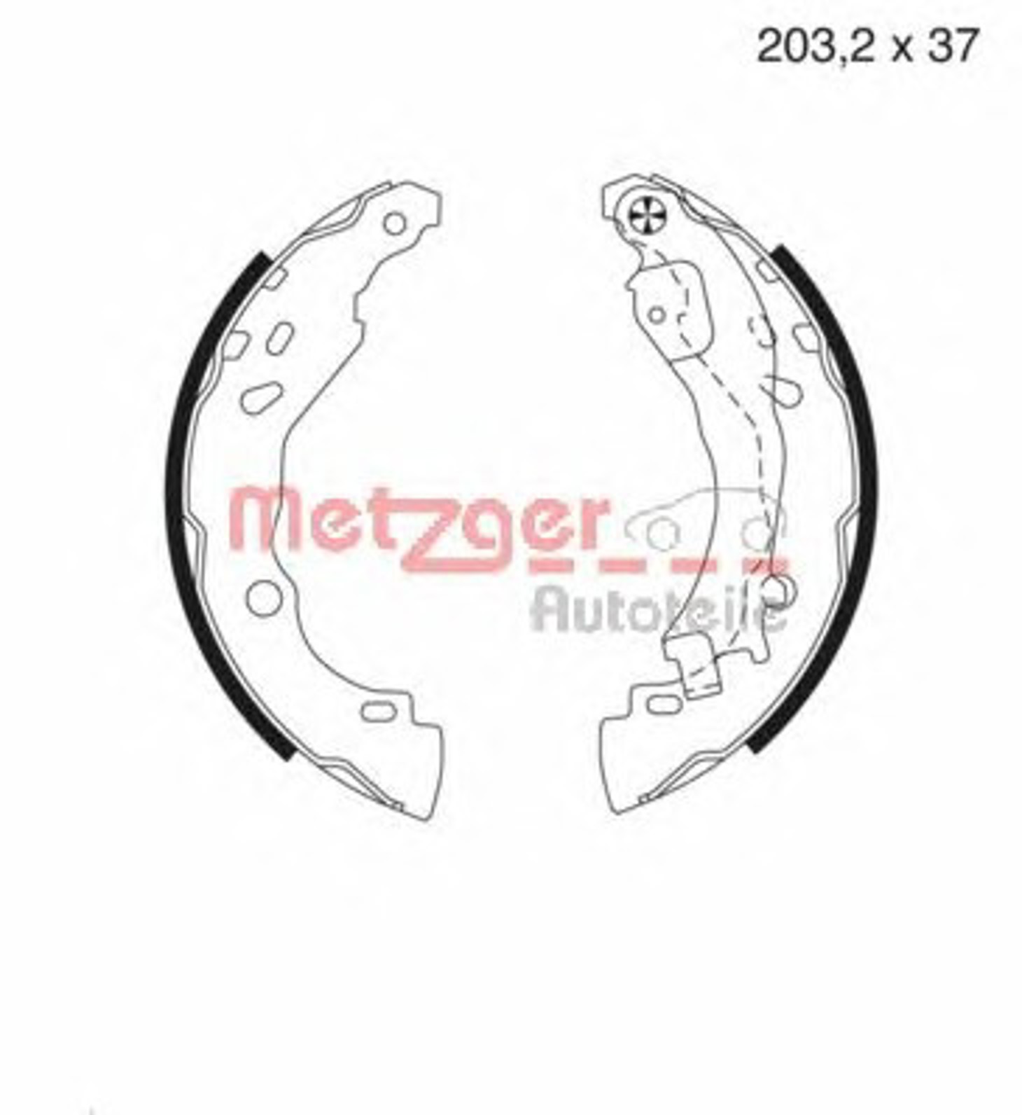 Колодки тормозные барабанные METZGER MG 982