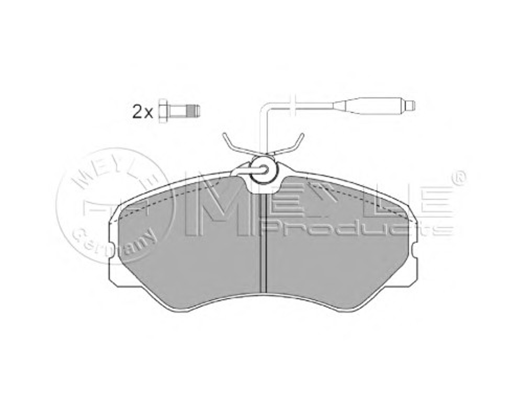 Колодки тормозные дисковые MEYLE 025 212 0519/W