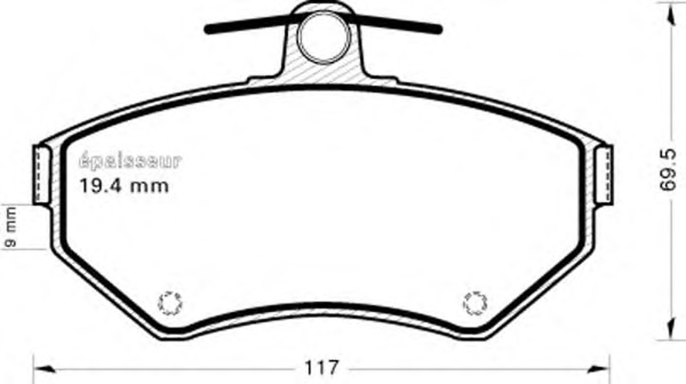 Колодки тормозные дисковые MGA 447