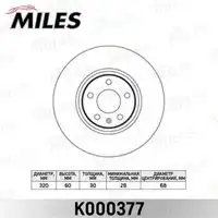 K000377 диск тормозной audi a6/all road 2.7-3.2 01-/a8 2.8-6.0 03-10 передний d321мм. (trw df4358) k