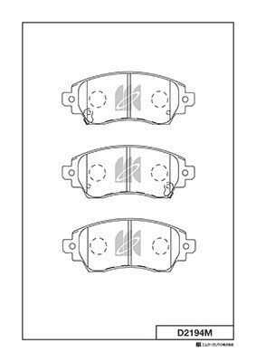 Тормозные колодки дисковые MK KASHIYAMA D2194M
