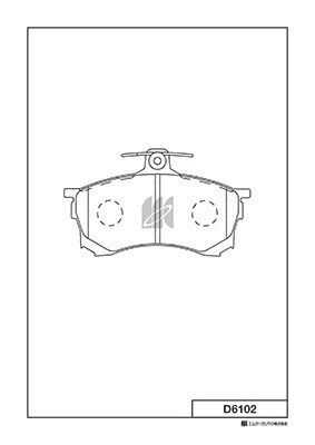 Тормозные колодки дисковые MK KASHIYAMA D6102