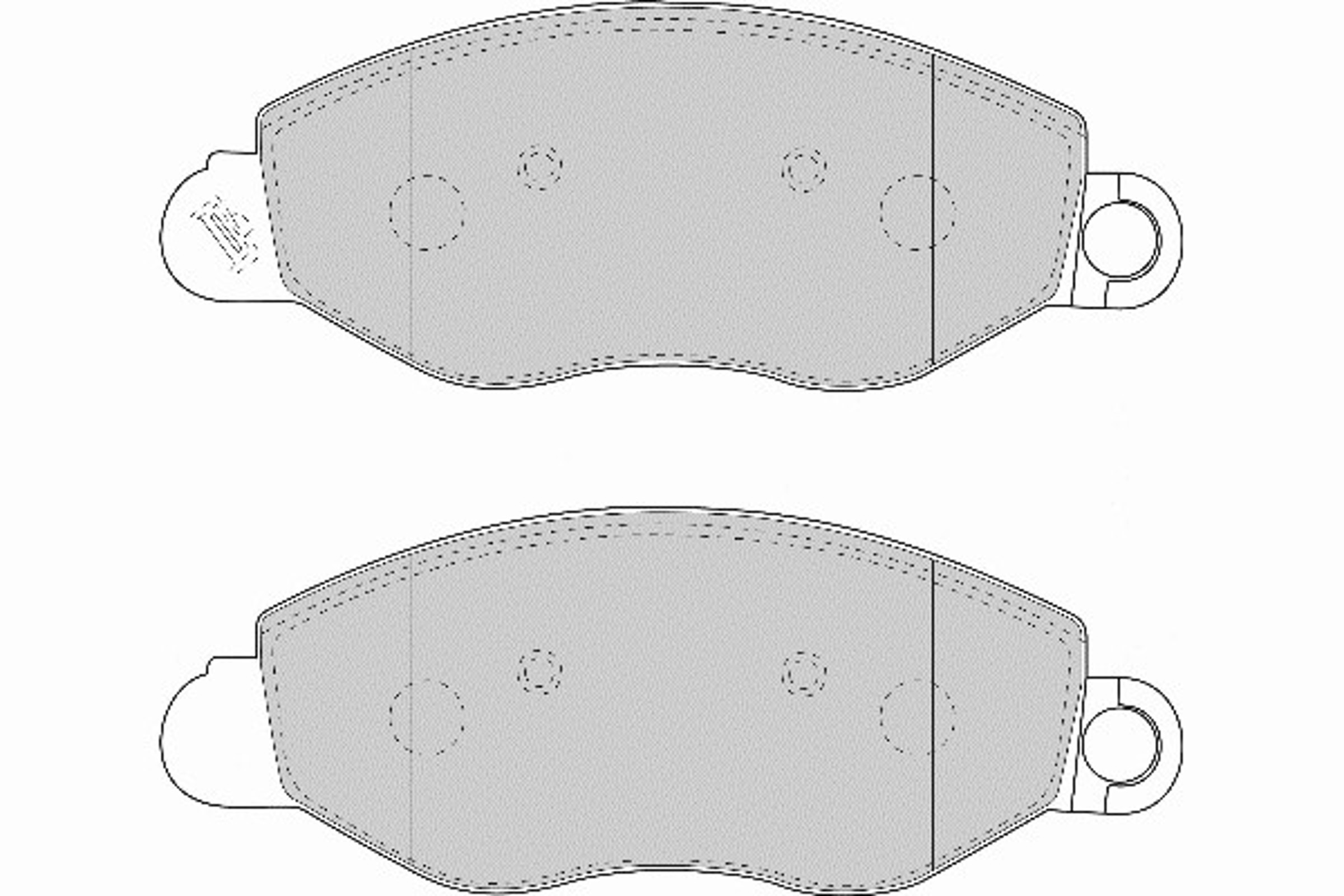 Комплект тормозных колодок дисковый тормоз NECTO FD6901V