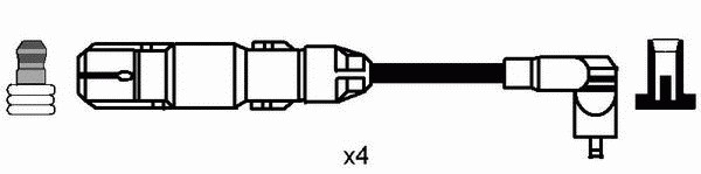 Комплект проводов зажигания NGK 44303
