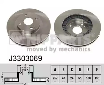 Тормозные диски NIPPARTS J3303069