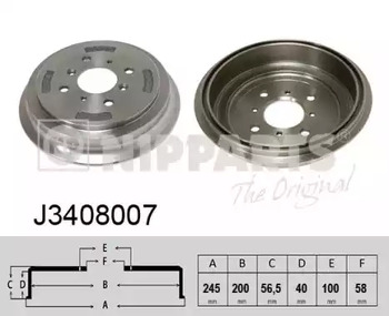 Барабан тормозной NIPPARTS J3408007