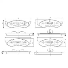 Тормозные колодки дисковые NIPPARTS J3600307