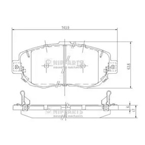 Колодки тормозные дисковые NIPPARTS J3602072