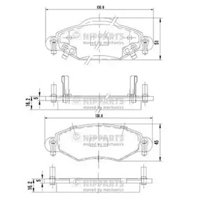 Колодки тормозные дисковые NIPPARTS J3602113
