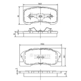 Колодки тормозные дисковые NIPPARTS J3606019