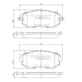 Колодки тормозные дисковые NIPPARTS J3607015
