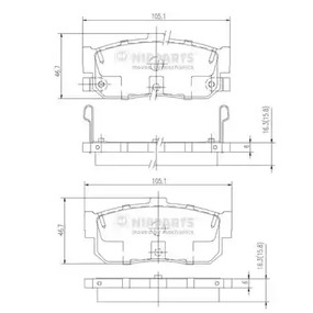 Тормозные колодки NIPPARTS J3611034