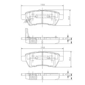 Колодки тормозные дисковые NIPPARTS J3611050
