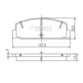 Тормозные колодки NIPPARTS J3613002