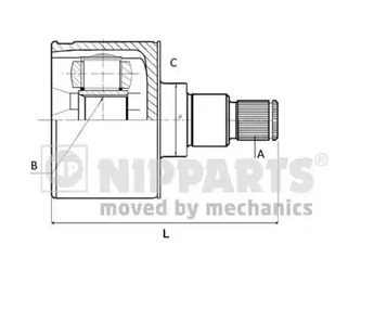 Шарнирный комплект приводной вал NIPPARTS N2830300