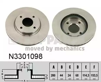 Диск тормозной NIPPARTS N3301098