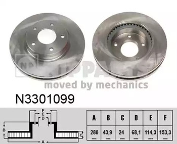 Диск тормозной NIPPARTS N3301099