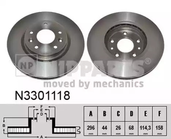 Диск тормозной NIPPARTS N3301118
