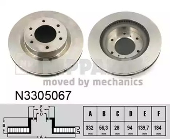 Диск тормозной NIPPARTS N3305067