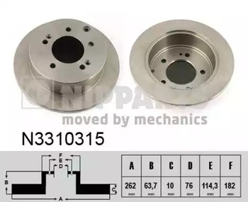 Тормозные диски NIPPARTS N3310315
