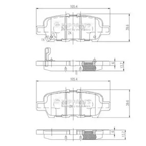 Колодки тормозные дисковые NIPPARTS N3611051