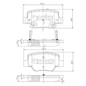 Колодки тормозные дисковые NIPPARTS N3612040